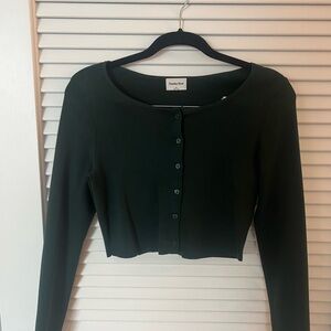 Aritzia Sunday Best Green Cropped Cardigan, Size M